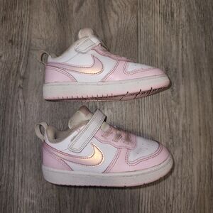 Toddler Pink Nike Court Borough Low Recraft Sneakers | 8c